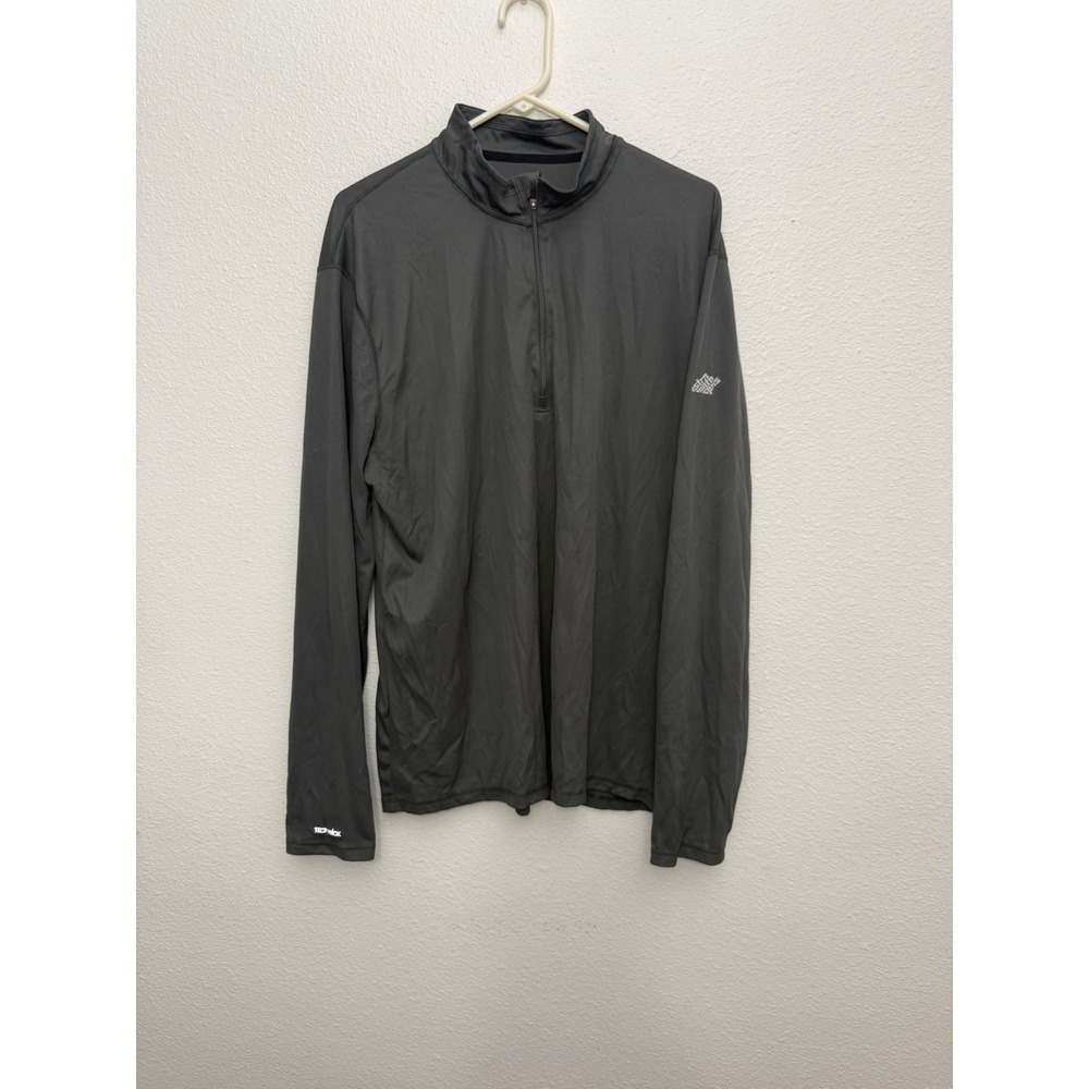 Eastern Mountain Sports EMS Techwick Mens XL Quarter Zip Pullover Gray HikingTop